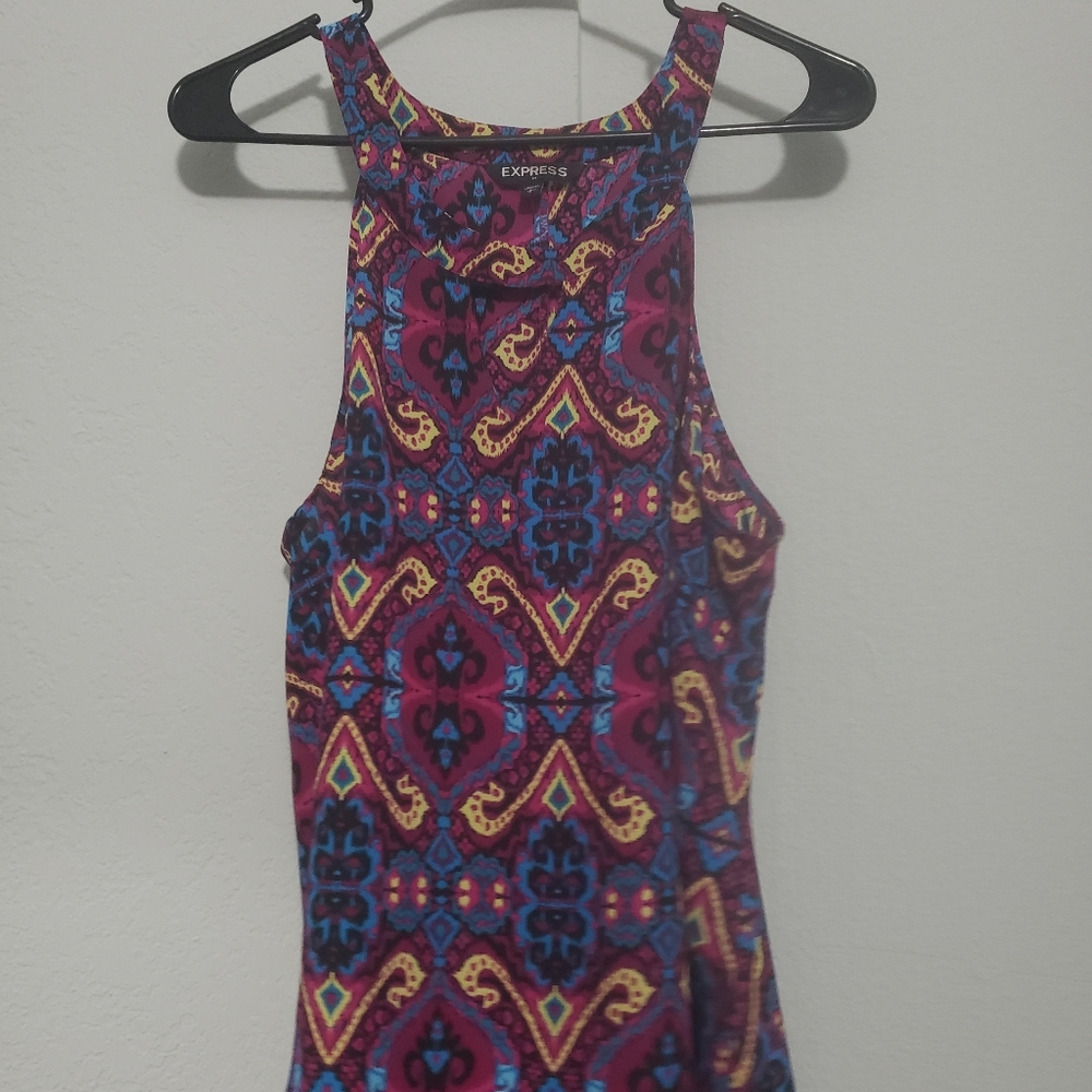 Express purple halter long top
